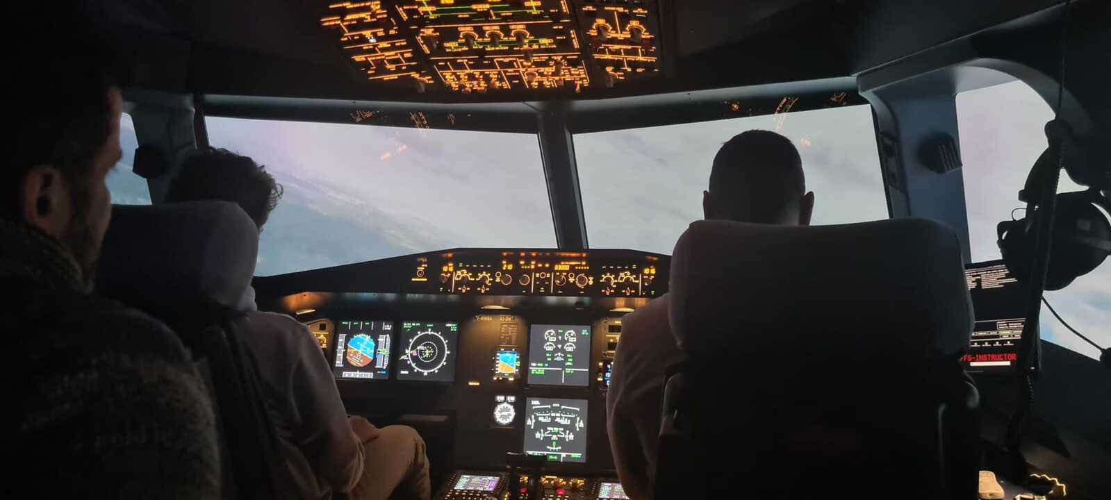 Ech am Flugsimulator